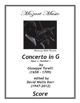 Concerto in G, Opus 6, No 1 Orchestra sheet music cover